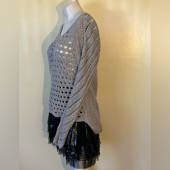 Helmut Lang Viscose, Wool, Alpaca, Linen, Crocheted  Sweater Not Scratchy! - Picture 4 of 14